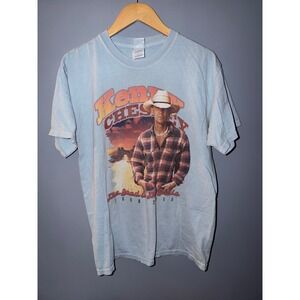 Kenny Chesney The Road & The Radio Tour 2006 T Shirt Light Blue Graphic Tee